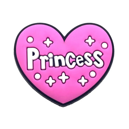 1Pcs PVC Pink Heart Shoe Charms Cute Animal Shoe Decorations Pins for Women Girls Sandal Buckles Accessories Gift