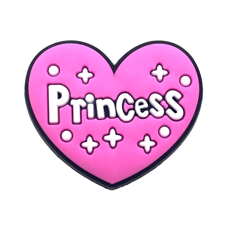 1Pcs PVC Pink Heart Shoe Charms Cute Animal Shoe Decorations Pins for Women Girls Sandal Buckles Accessories Gift