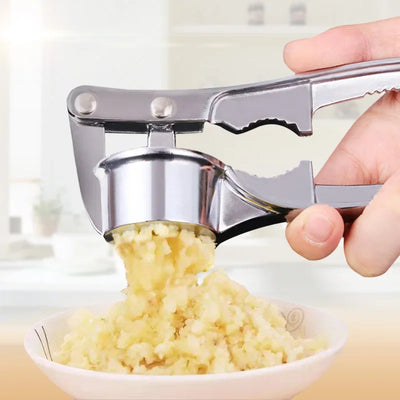 Stainless Steel Garlic Press Crusher Mincer Handheld Garlic Smasher Squeezer Manual Press Grinding Tool Kitchen Accessories by Smarsty