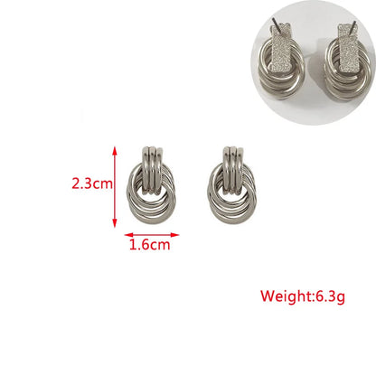 Gold Metal Drop Earrings with Irregular Heart Design for Women - Smarsty
