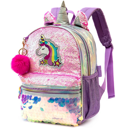 Girls Sequins Backpack For Kindergarten And School - Smarsty