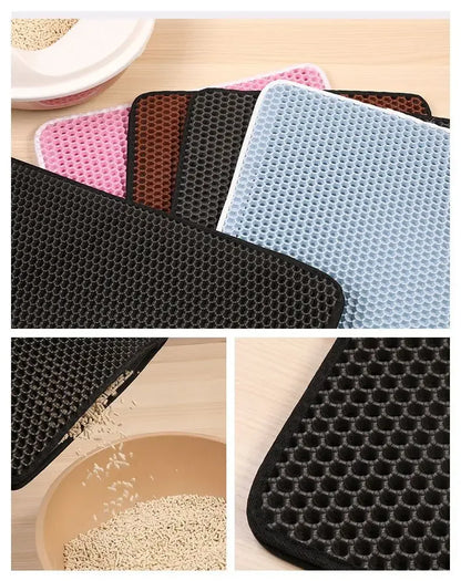 Double Layer Waterproof Cat Litter Mat for Easy Cleanup - Smarsty