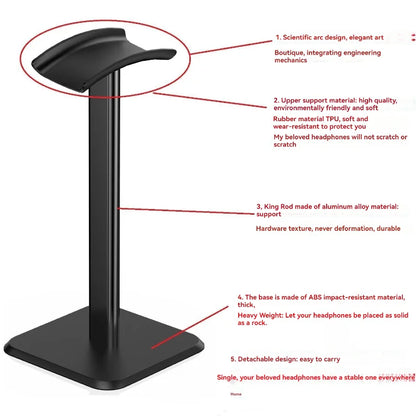 Universal Aluminum Headphone Stand for Gaming Headsets - Smarsty
