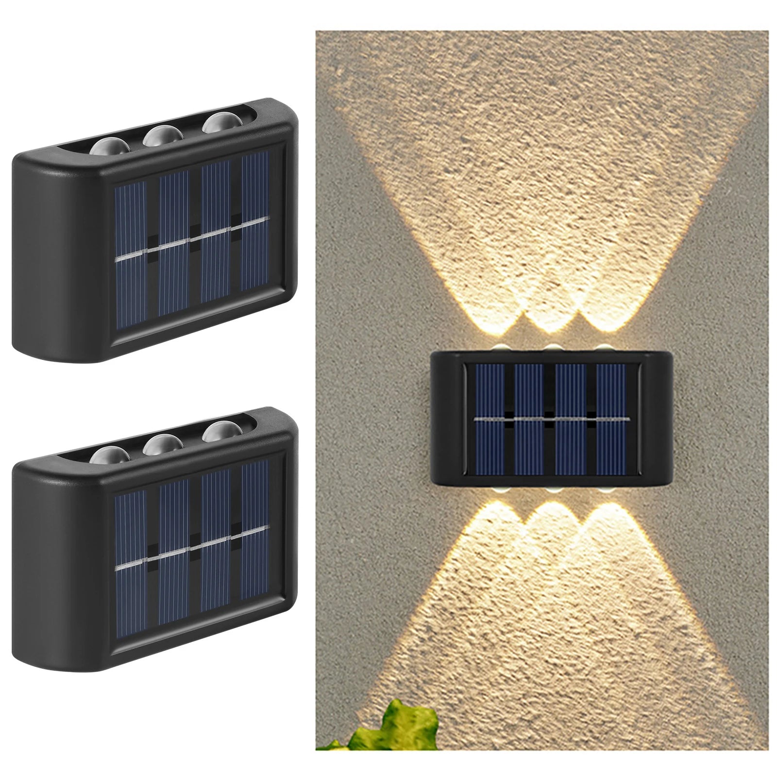 Solar LED Wall Lamp for Outdoor Garden Lighting - Smarsty