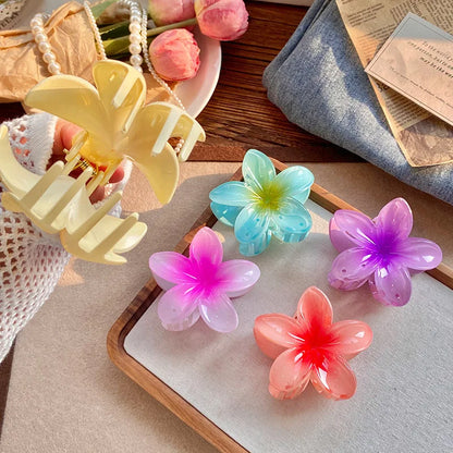 Five-Petal Flower Acrylic Hair Clip for Summer Style - Smarsty