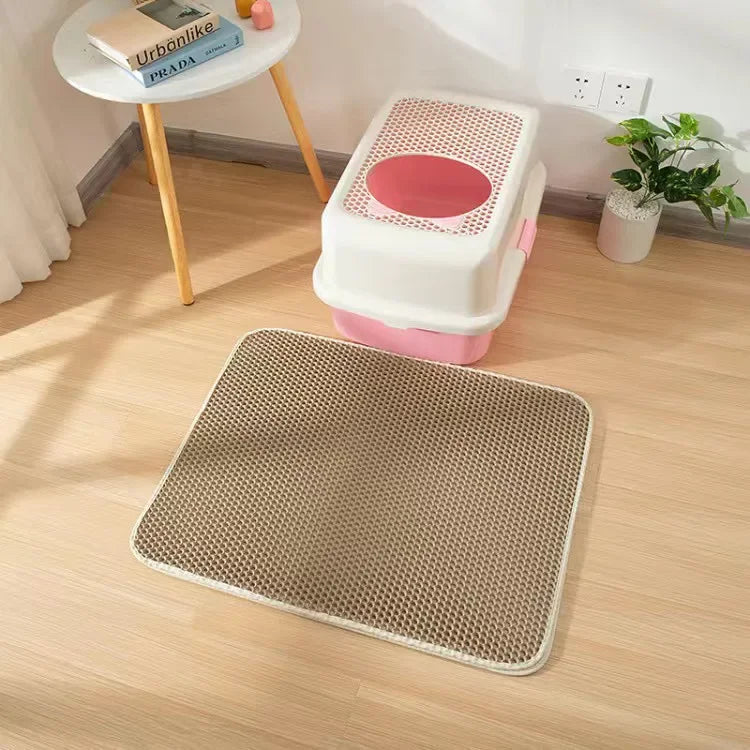 Double Layer Waterproof Cat Litter Mat for Easy Cleanup - Smarsty