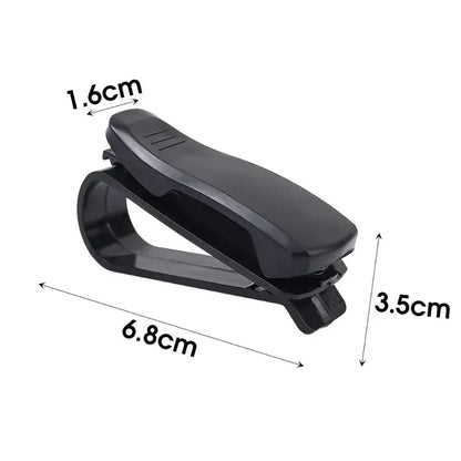 Car Visor Clip Glasses Holder Rotates 180 Degrees Card Slot - Smarsty