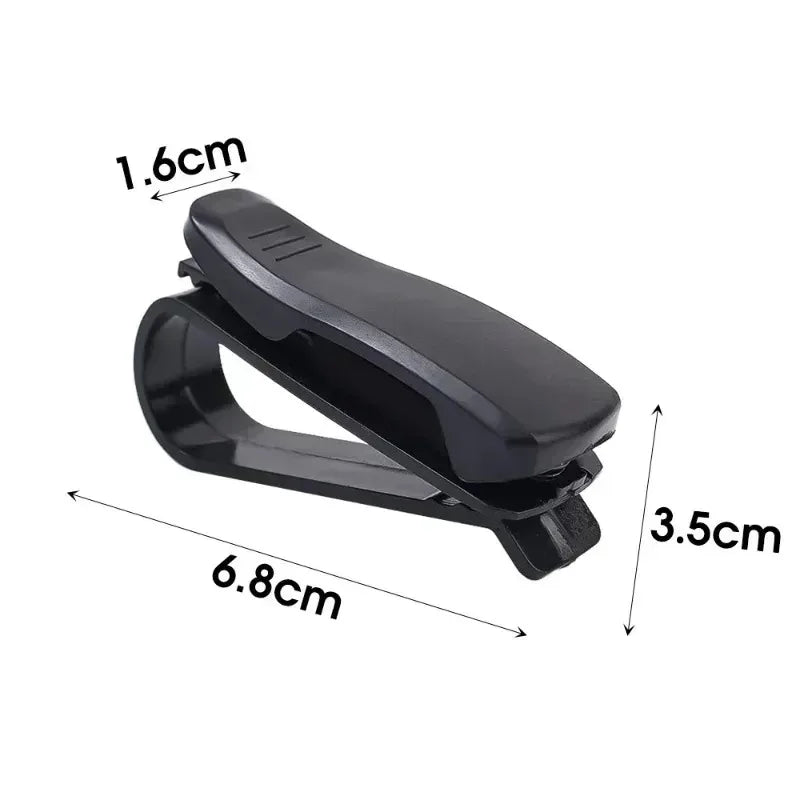 Car Visor Clip Glasses Holder Rotates 180 Degrees Card Slot - Smarsty