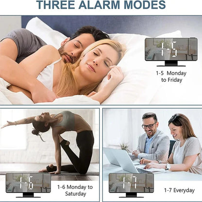 LED Digital Alarm Clock with Projection and Snooze Feature - Smarsty