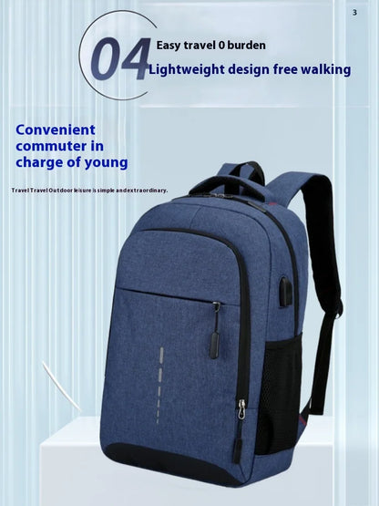 Nylon Backpack Simple And Fashionable Casual Backpack Business Commuting Computer Bag Large Capacity Backpack - Smarsty