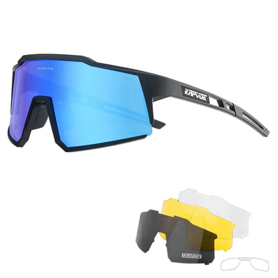 Kapvoe Cycling Glasses Polarized MTB Road Bike Glasses UV400 Protection Sunglasses Ultra Light Sport Eyewear Equipment by Smarsty