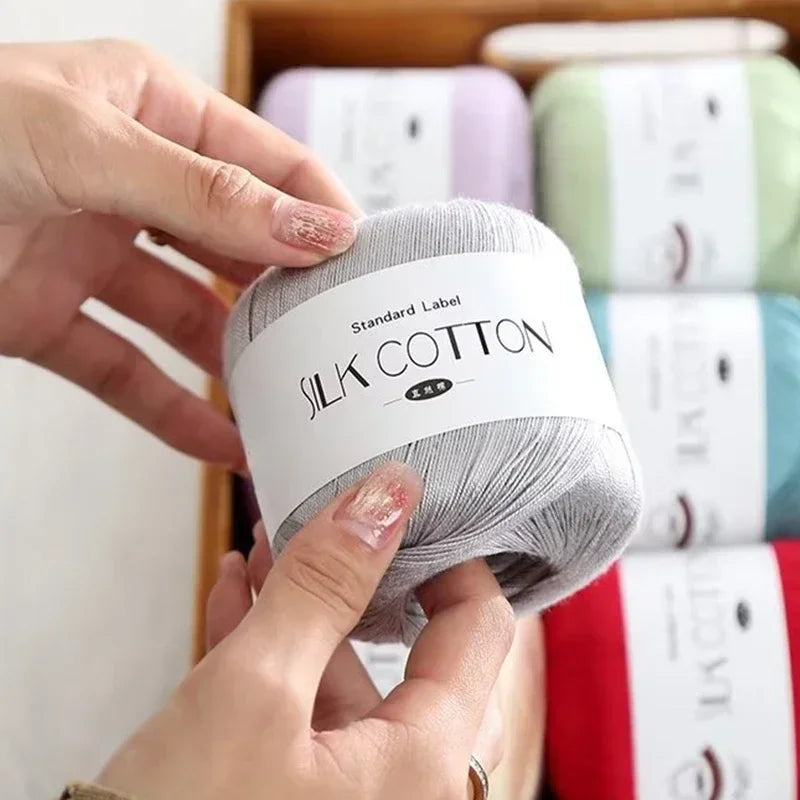 Silk Cotton Crochet Yarn for Soft Baby Knitting - Smarsty