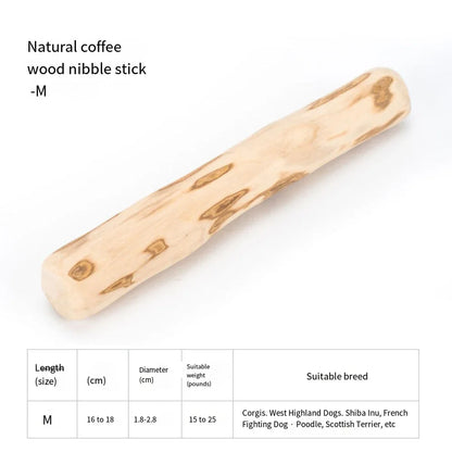 Coffee Wooden Dog Chew Toy for Tooth Pressure Relief - Smarsty