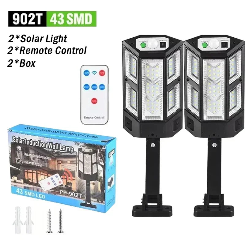 Powerful LED Solar Outdoor Wall Lamp with Motion Sensor - Smarsty