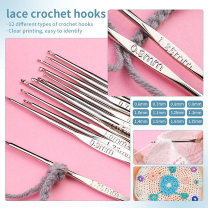 KRABALL Crochet Hook Set with Yarn Accessories Bag - Smarsty