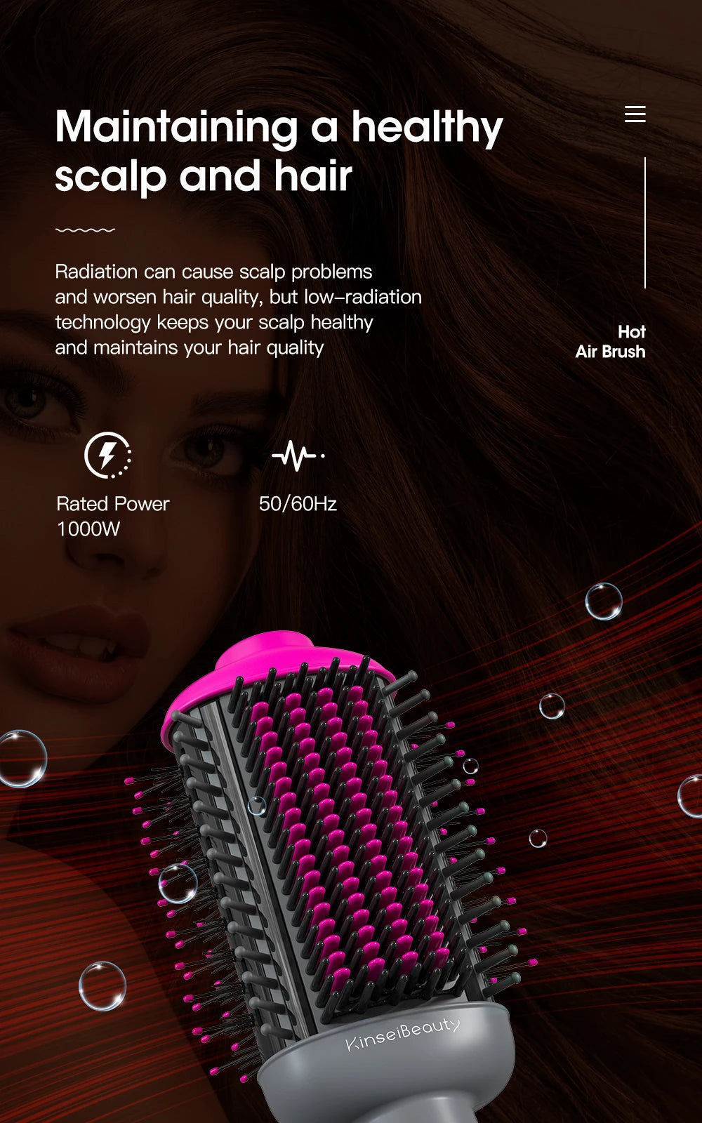 KinseiBeauty 5 In 1 Hot Air Comb Dryer - Smarsty