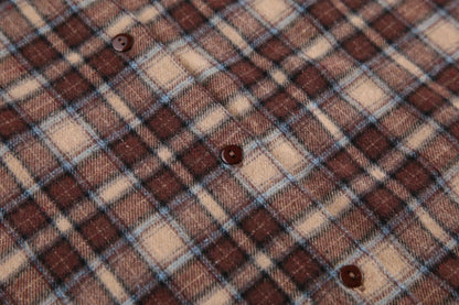 Spring Autumn Vintage Plaid Checkered Shirt Women's Long Sleeve Blouse Loose Single Breasted Casual Shirt - Smarsty