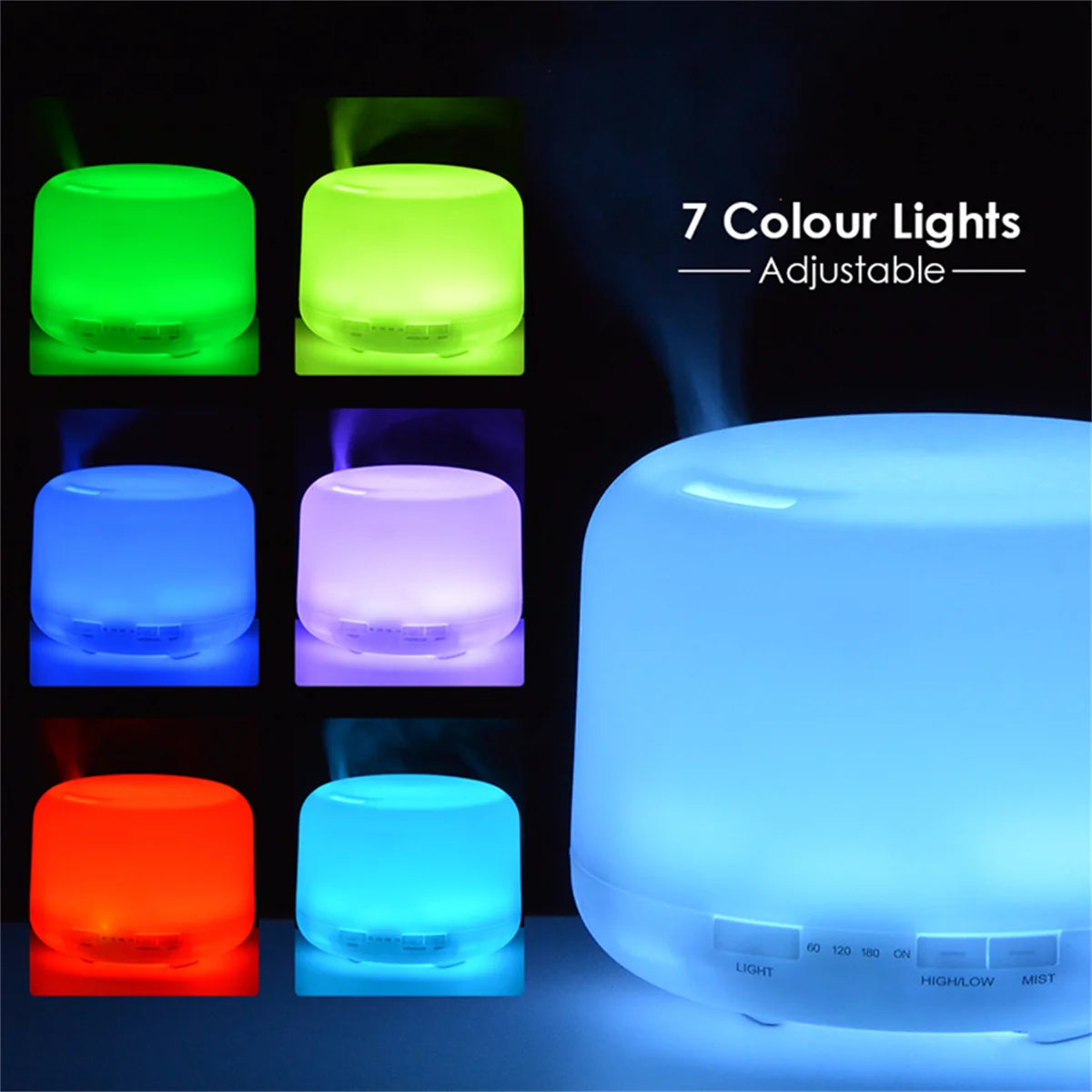 500ML USB Essential Oil Diffuser with Colorful Night Lights - Smarsty