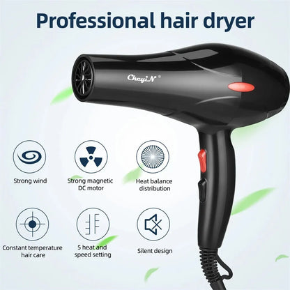 CkeyiN 1600W Hair Dryer with Negative Ion Technology - Smarsty