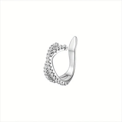 Cute Metal Leaf Earcuff Clip Earrings Comfy No Piercing - Smarsty