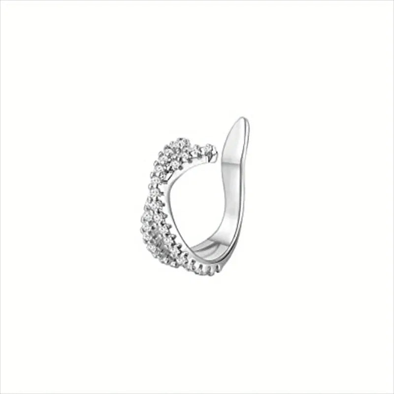 Cute Metal Leaf Earcuff Clip Earrings Comfy No Piercing - Smarsty