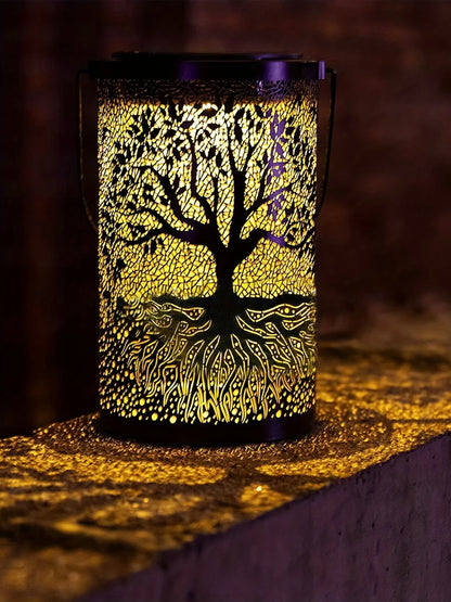 Hanging Solar Lantern Outdoor Waterproof Vintage LED Light - Smarsty