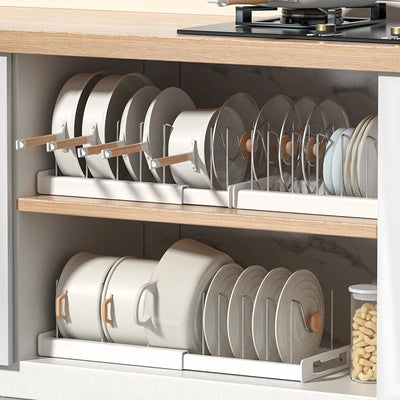 Kitchen utensil artifact pot storage rack Foldable kitchen utensil storage rack Kitchen pot lid storage rack by Smarsty