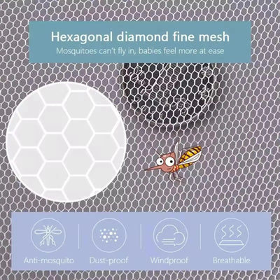 Universal Baby Stroller Mosquito Net - Breathable Mesh Bug Protection For Bassinets, Playards & Cribs