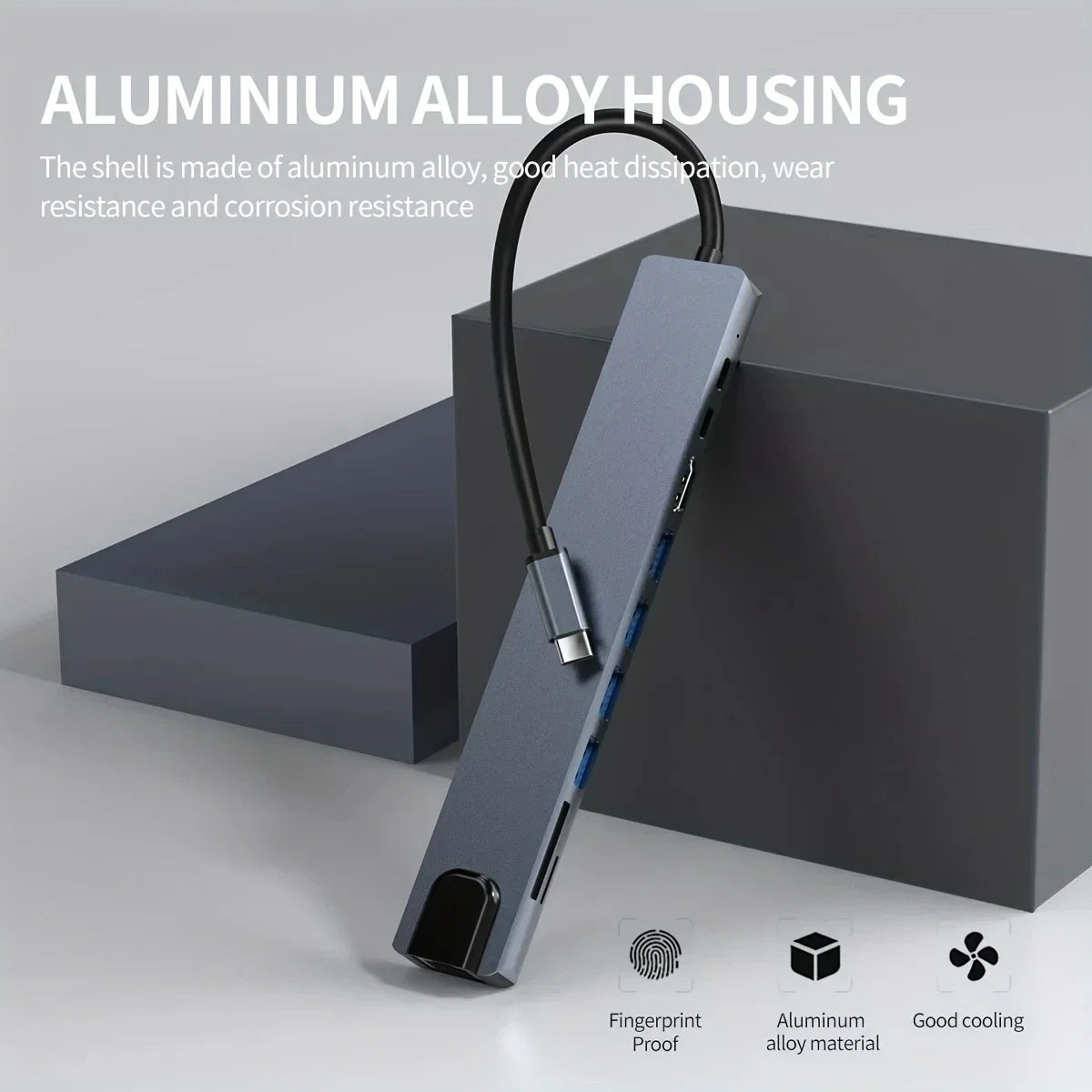 USB C Hub 4K30Hz Dock With HDMI RJ45 Ethernet PD100W