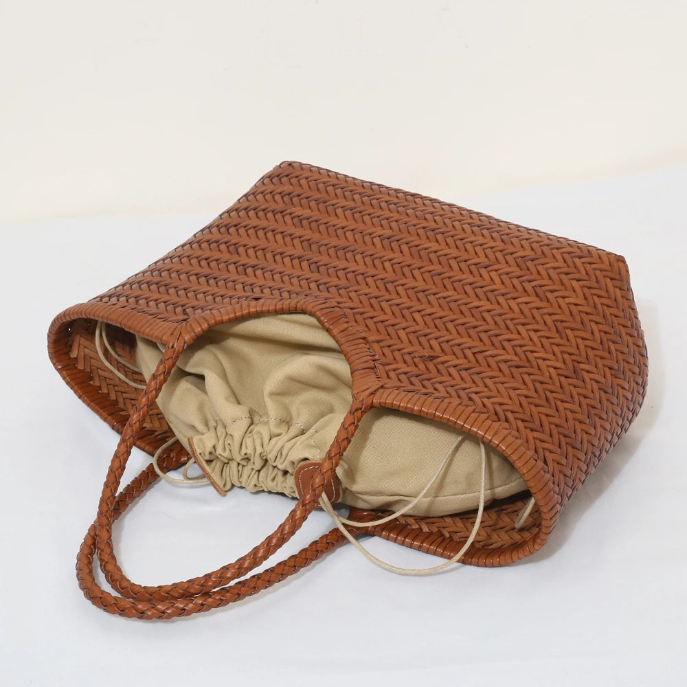 Genuine Leather Tote Bag For Women With Crossbody Strap - Smarsty