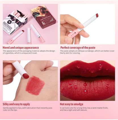 Long Lasting Matte Lipstick Set Waterproof Lip Gloss - Smarsty