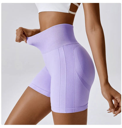 Women Shorts Seamless Sports Shorts For Women Cycling Jogging Fitness High Waist Push Up Gym Shorts Leggings Women Yoga Clothing - Smarsty