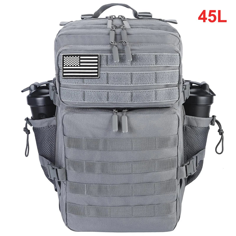 45L Tactical Backpack Men Outdoor Waterproof Sports Travel Gym Hiking Bug Out Bag Military Camping Hunting Survival Rucksack - Smarsty