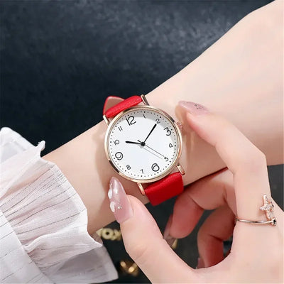 Women Casual Leather Analog Watch with Arabic Numbers - Smarsty