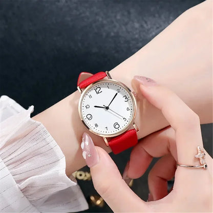 Women Casual Leather Analog Watch with Arabic Numbers - Smarsty
