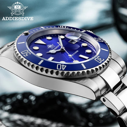 Addiesdive Waterproof Stainless Steel Men's Quartz Watch - Smarsty