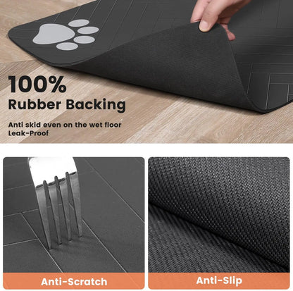 Absorbent Pet Feeding Mat with Waterproof Backing - Smarsty