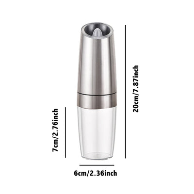 1pc/2pcs, Gravity Electric Salt And Pepper Grinder - Salt & Pepper Mill Sets With LED Light, One Hand Automatic Operation, Adjus - Smarsty