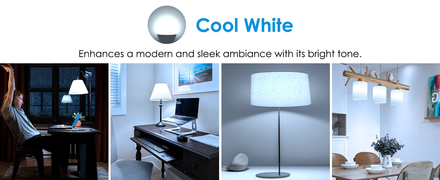 12PCS A19 LED Light Bulb 9W E26 Base LED Bulb 3000K 6500K Warm/Cool White Non Dimmable 900LM for Bedroom Living Room Kitchen