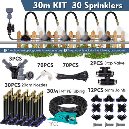 360 Degree Adjustable Misting Cooling System for Gardens - Smarsty
