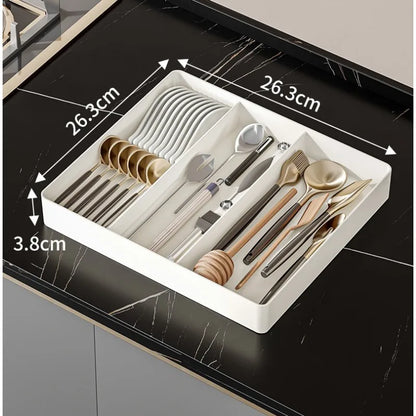 Kitchen Drawer Retractable Storage Box Kitchen Storage Tray Detachable Tray Household Partitioning Organization Box