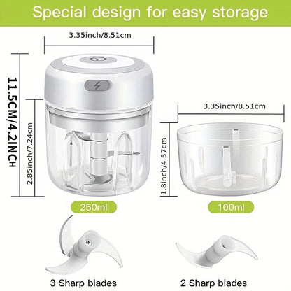 Electric Kitchen Food Chopper Mini Garlic Masher crusher USB Portable Meat Grinder Vegetable Chopper for Kitchen Gadgets