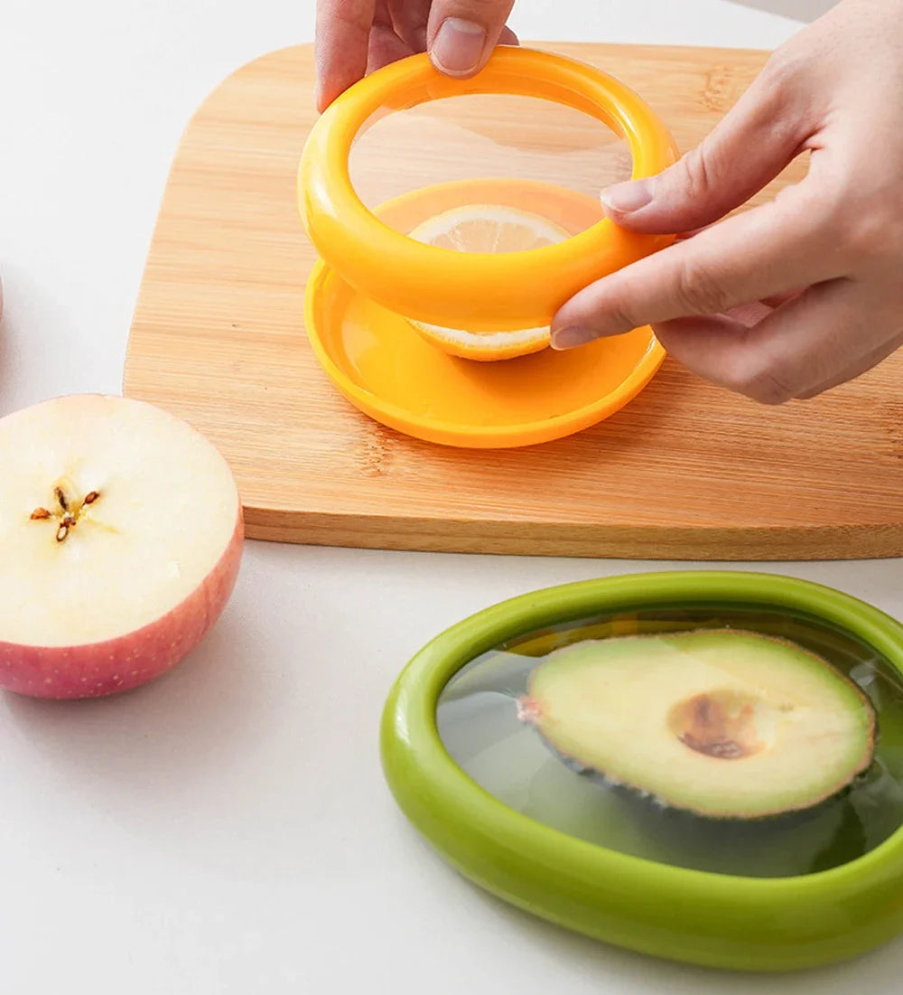 1/4Pcs Silicone Lid Vegetable Crisper Food Storage Box for Scallion  Fruits Kitchen Storage Organization Reusable Accessories