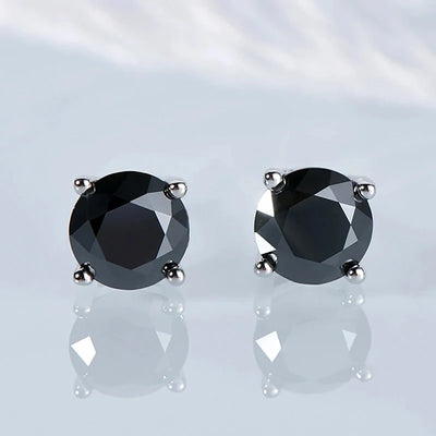 Moissanite Stud Earrings Sterling Silver Bridal GRA - Smarsty