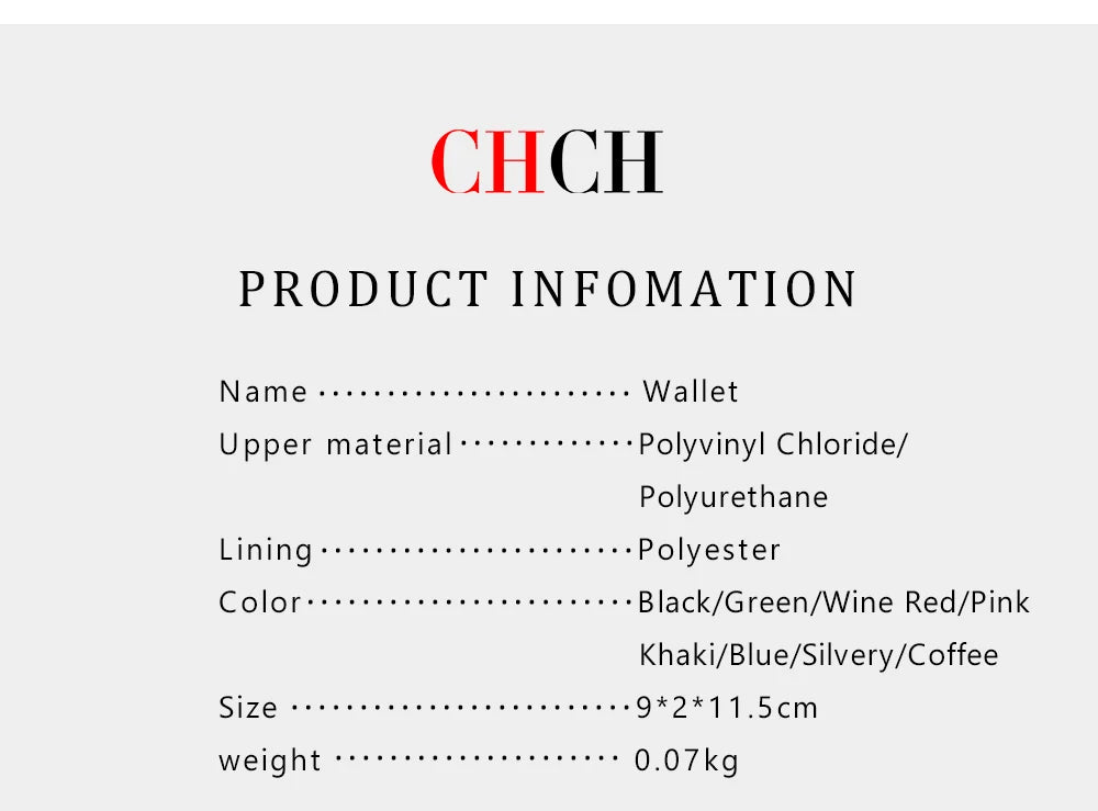 CH Women's Wallet Premium Sense Fashion Women's Card Bag Temperament Convenient Carrying Women's Small Bag Elegant High Quality - Smarsty