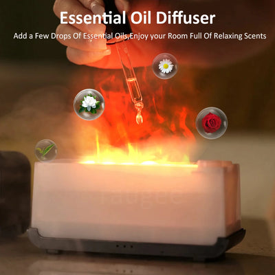 Mini Flame Aroma Diffuser With LED Light - Smarsty