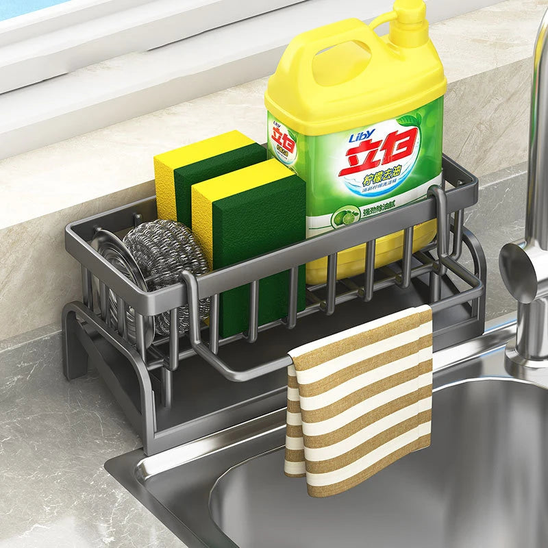 Stainless Steel Kitchen Sink Drain Rack Organizer - Smarsty