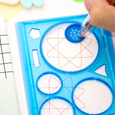 Geometry Spirograph Drawing Stencils Set Painting Template Art Crafts Creative Kids Educational Toy Variety of Flowers Ruler by Smarsty