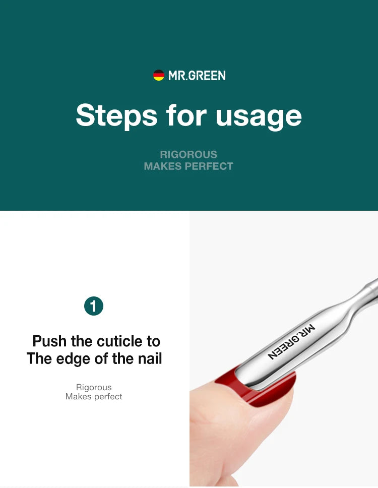 Stainless Steel Cuticle Nipper and Pusher Tool - Smarsty