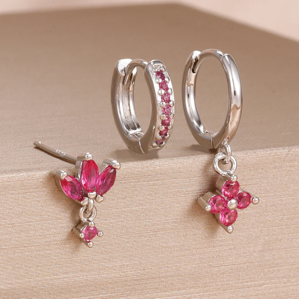 3PCS Stainless Steel Dangle Earrings Set for Women - Smarsty